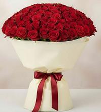 Букет 101 Красная роза Милано в Поселке совхоз имени Ленина