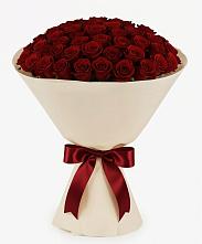 Букет 101 Бордовая роза Блэк Бакарра в Поселке совхоз имени Ленина