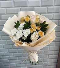 Букет цветов из:  Розы и Хризантемы в Поселке совхоз имени Ленина
