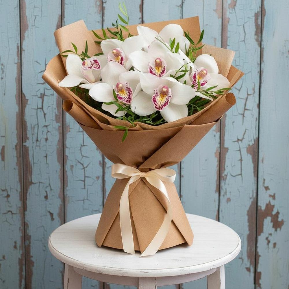 Букет цветов из: Орхидеи и Розы в Поселке совхоз имени Ленина