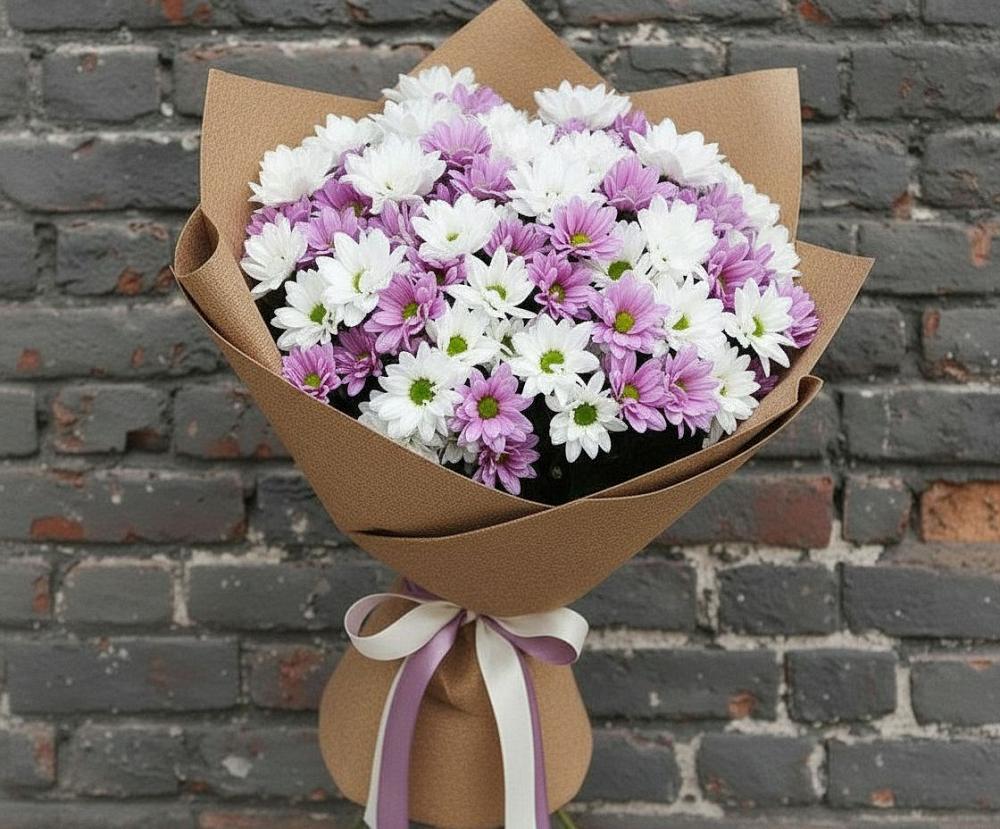 Букет цветов из: Хризантемы в Поселке совхоз имени Ленина