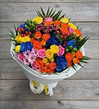 Букет цветов из:  Розы и Хризантемы в Поселке совхоз имени Ленина