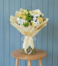 Букет цветов из:  Хризантемы и Розы в Поселке совхоз имени Ленина