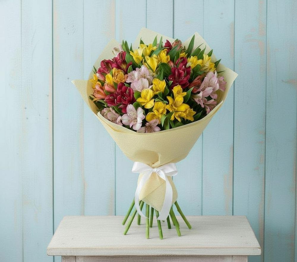 Букет цветов из: Альстромерии в Поселке совхоз имени Ленина