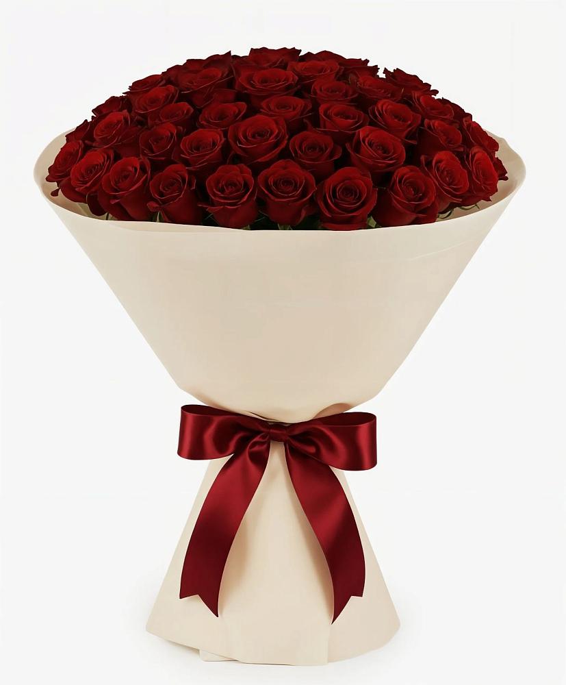 Букет 101 Бордовая роза Блэк Бакарра в Поселке совхоз имени Ленина