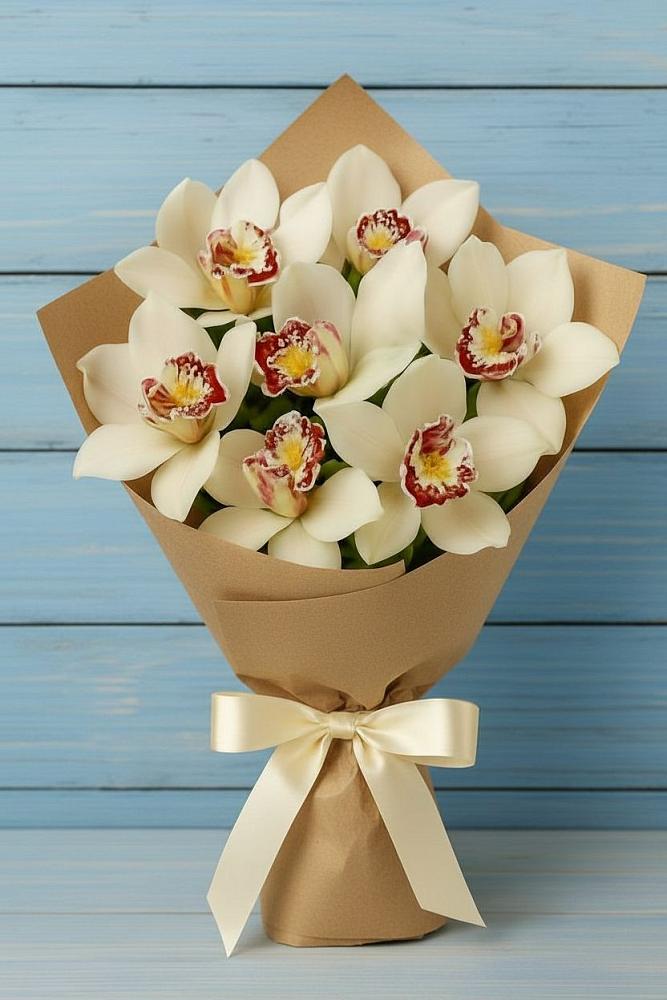 Букет цветов из: Орхидеи и Розы в Поселке совхоз имени Ленина