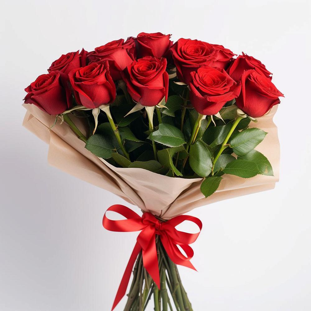 Букет 11 Красных роз Эдлесс Лав в Поселке совхоз имени Ленина